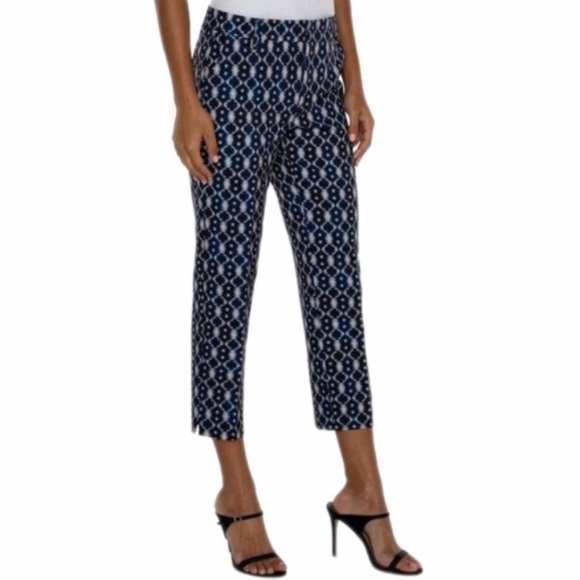 NWT Liverpool navy batik print Kelsey trouser 10/30 - Picture 2 of 11